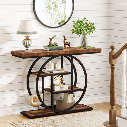 Entryway Sofa Table Dark Brown