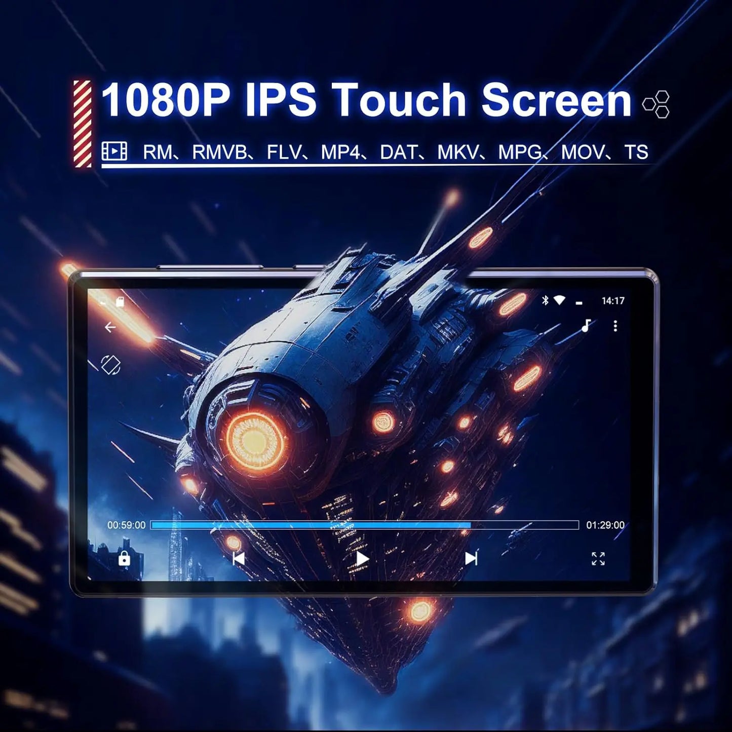 5 Inch Touchscreen Music Player 160GB WiFi Bluetooth