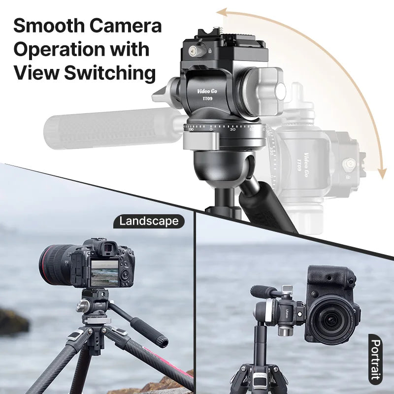 Portable DSLR Tripod Arca Mount with Panoramic Level Bowl