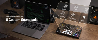 AME2 Compact Podcast Mixer with Pro Preamp Support