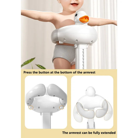 Khaki Baby Bath Seat with Safety Stand