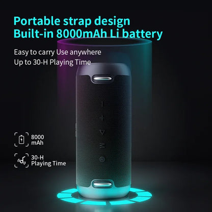 Waterproof 60W Wireless Speaker with Powerful Bass for Camping