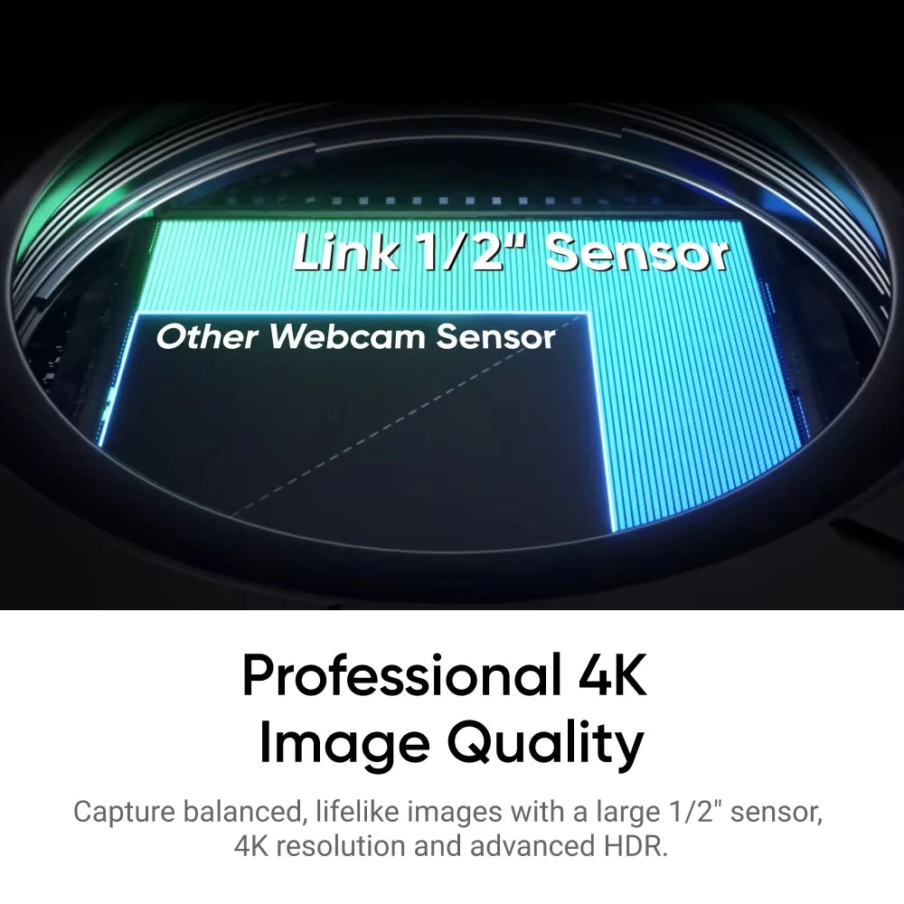 4K AI PTZ Webcam Smart Tracking HDR Noise Cancelling