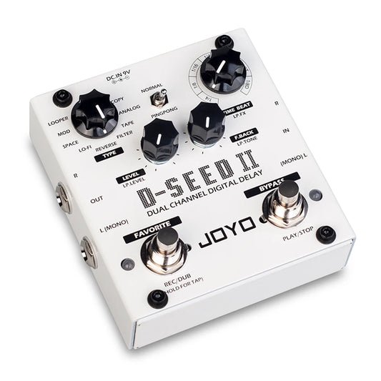 Dual Channel Digital Delay Pedal with Looper and 8 Modes