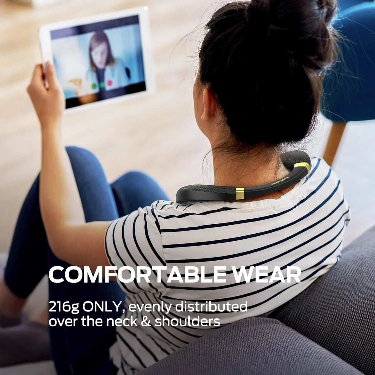 IPX7 Waterproof Wearable Bluetooth Neckband Speaker