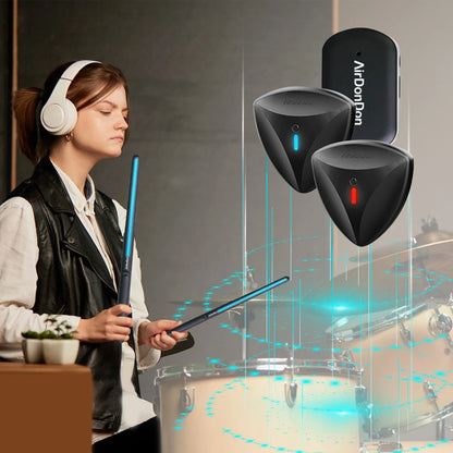 Wireless Air Drum Sticks with Bluetooth and Foot Pedal