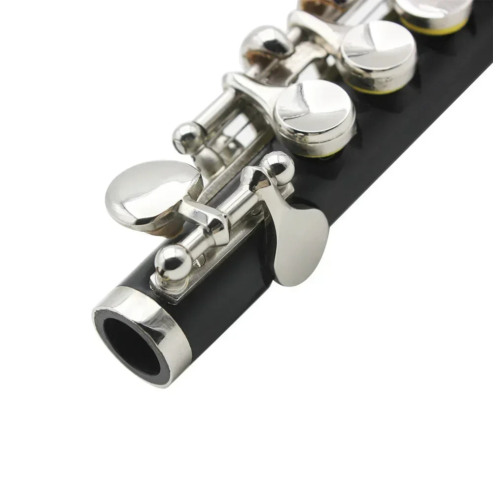 C Key Black Piccolo Flute Set with Carry Case