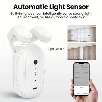 Bluetooth Double Smart Curtain Motor with App and Timer Control
