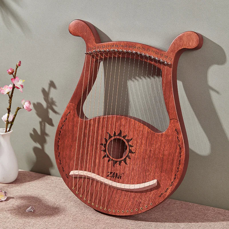 Wooden 19 String Lyre Harp for Beginners and Professionals