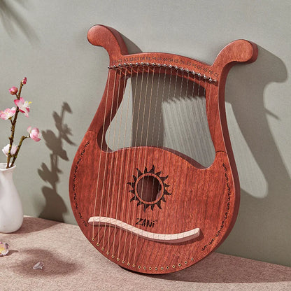 Wooden 19 String Lyre Harp for Beginners and Professionals