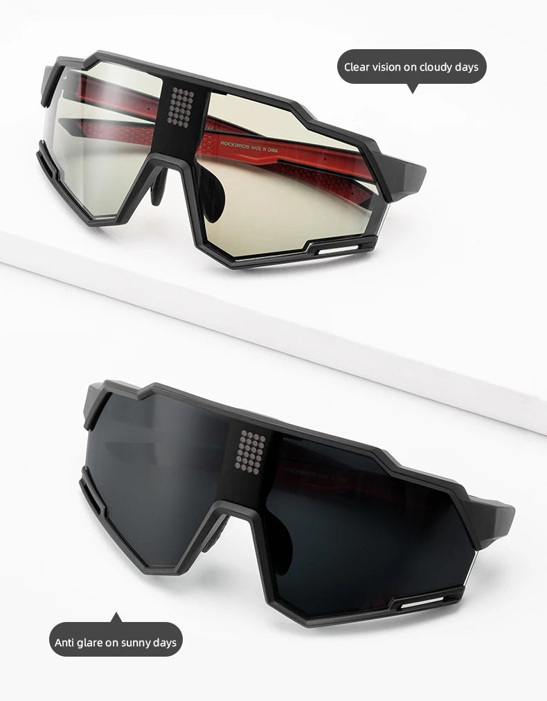 Polarized Photochromic Cycling Sunglasses UV400 Sports Eyewear