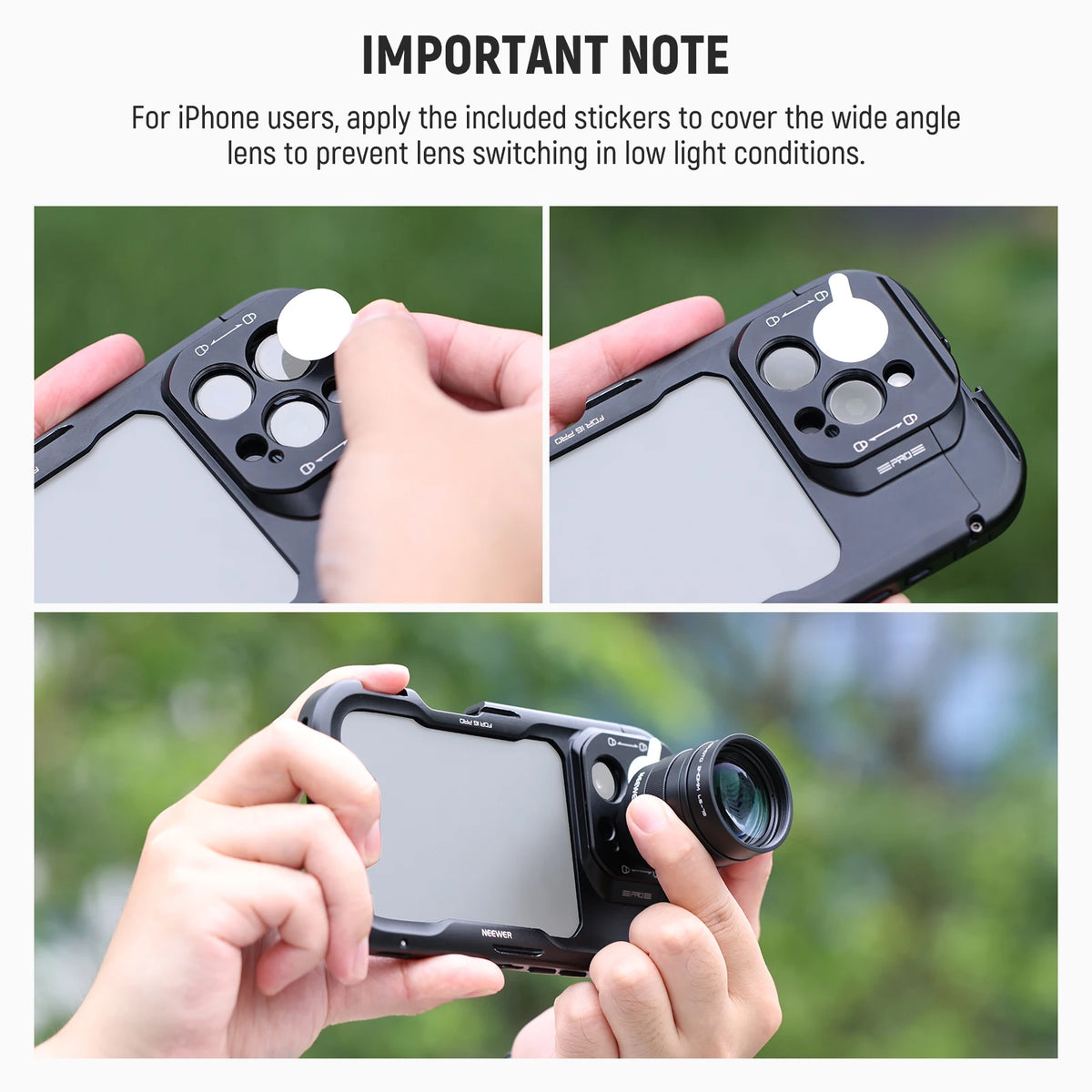 2x Phone Telephoto Converter with 200mm and 300mm Macro Lenses