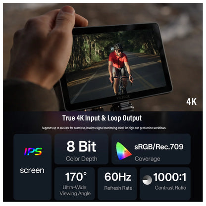 Professional 7 Inch Camera Monitor with Touch Control 4K Support