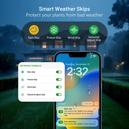Smart 8-Zone Garden Irrigation Controller for Lawn & Courtyard