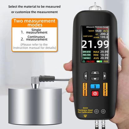 Portable Ultrasonic Thickness Gauge 0.01–300mm