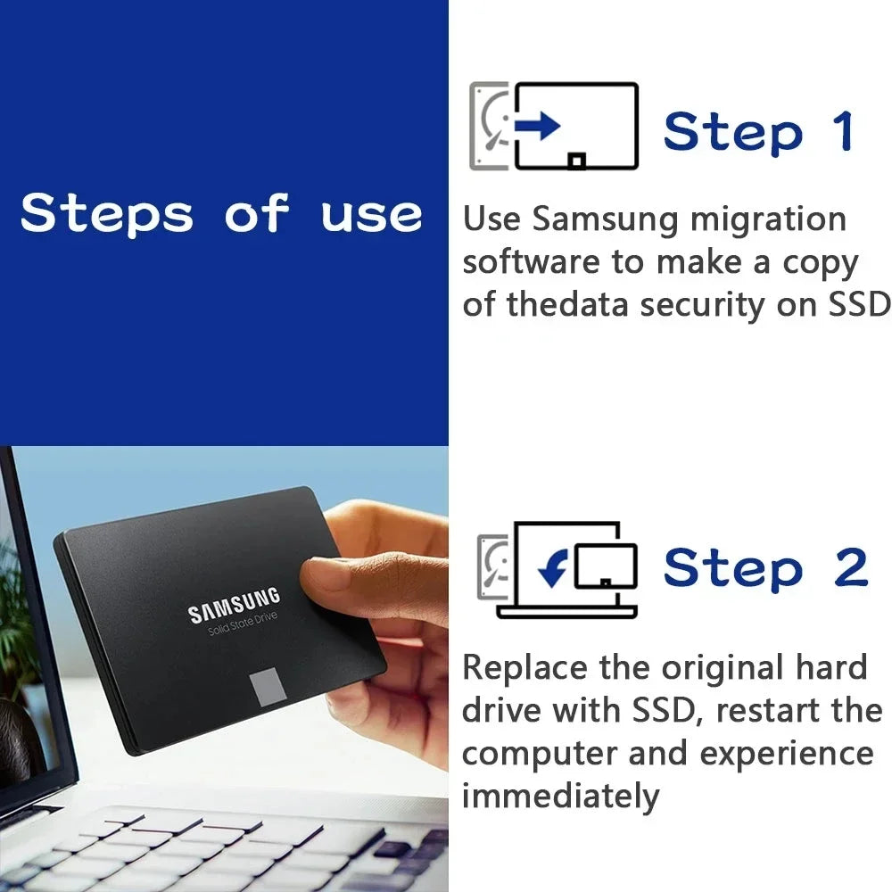 500GB SATA III SSD Set Fast Reliable Laptop and Desktop Storage