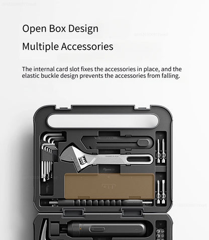 Home DIY Hand Tool Kit Screwdriver Wrench and Tape Measure