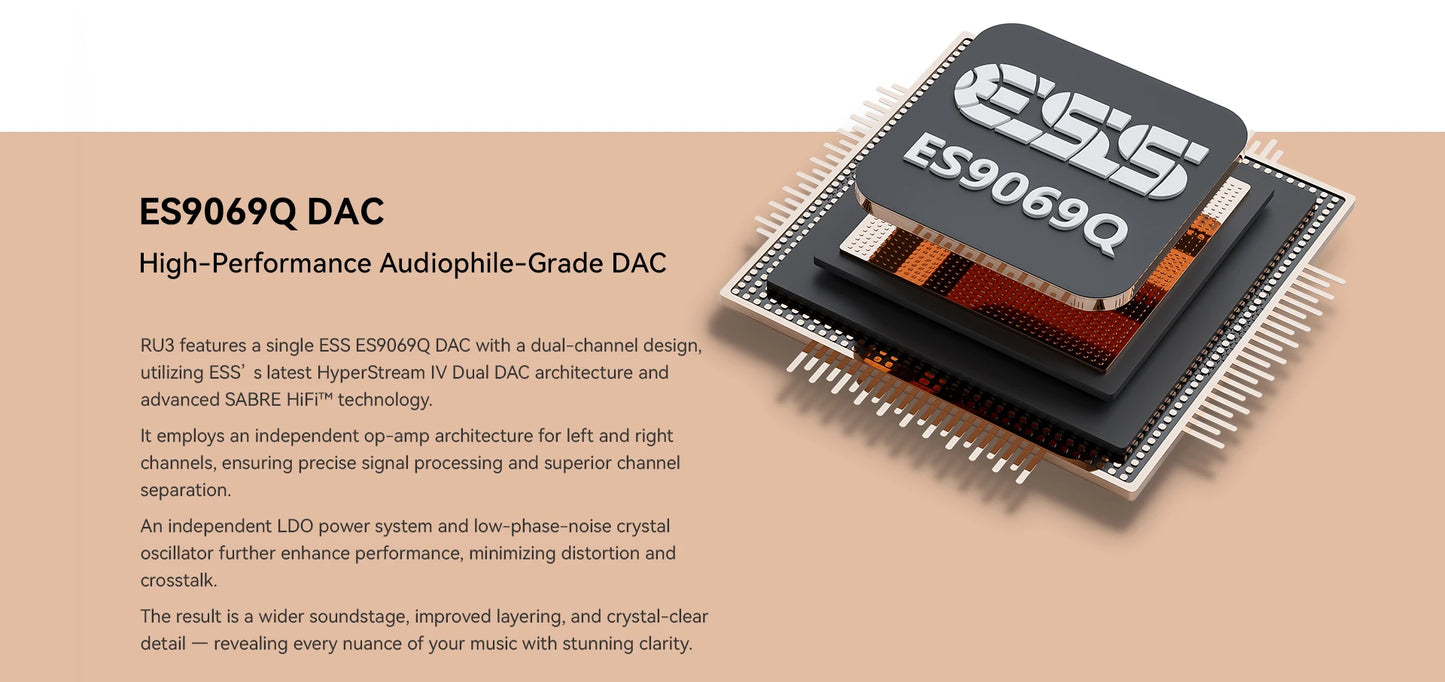 4K Audio Portable DAC and Headphone Amp Black