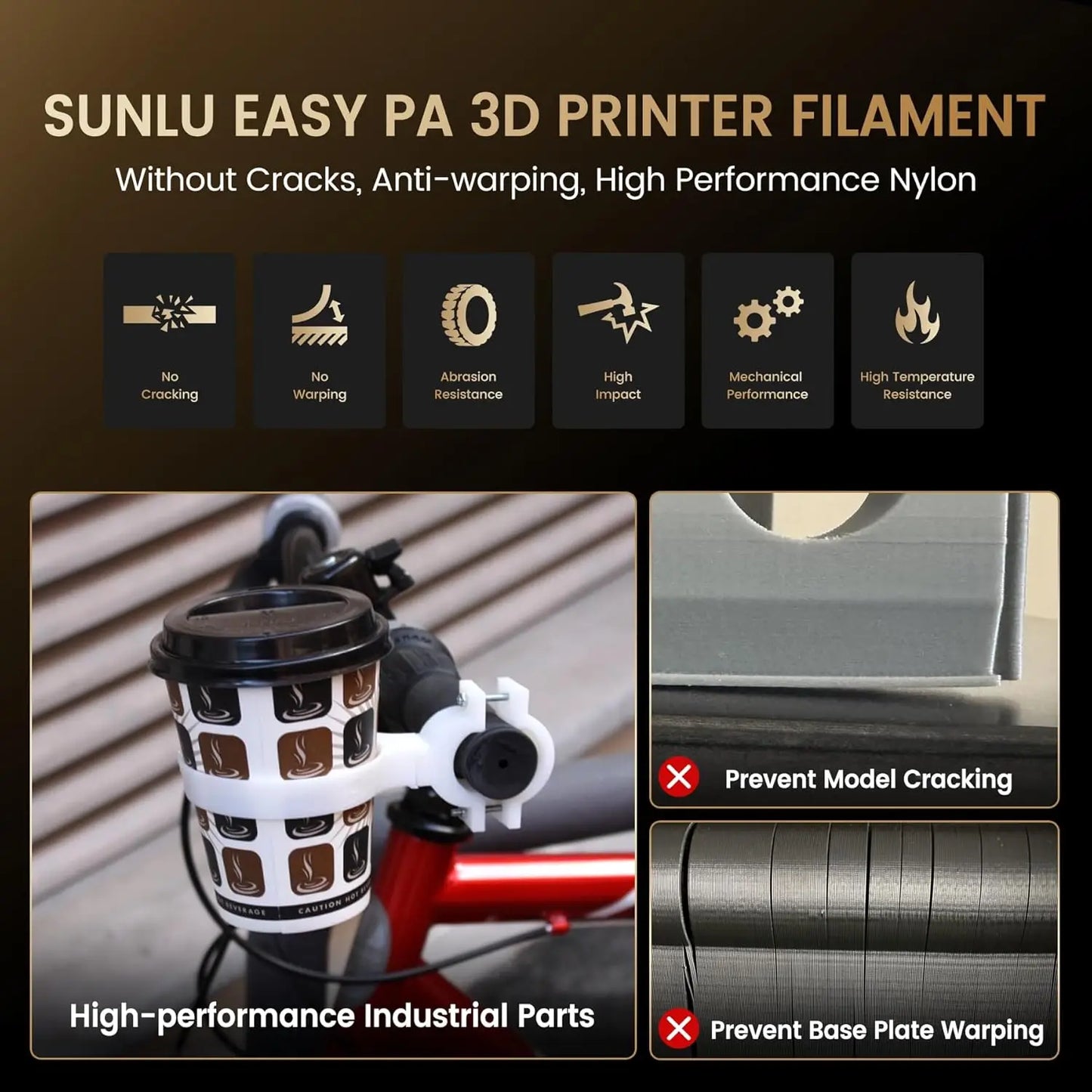Easy-PA Nylon Filament 1.75mm 5KG Pack Black