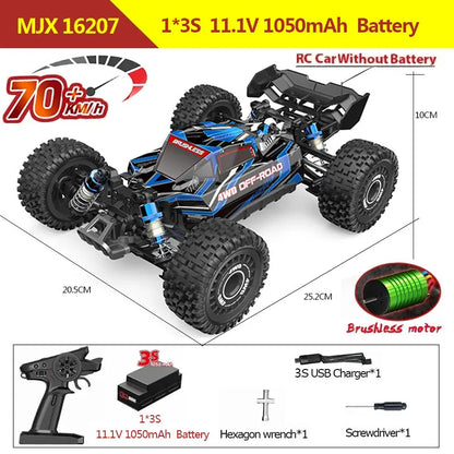 Remote Control Brushless RC Truck 70kmh 4WD 1/16 Scale