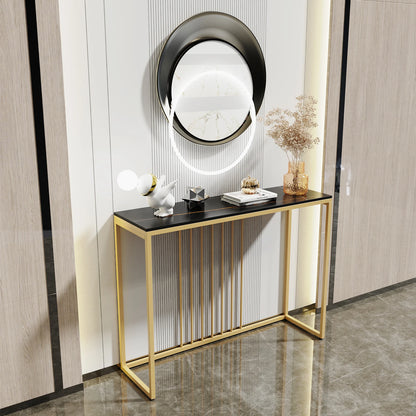 Narrow Hallway Console Table Black Metal Frame