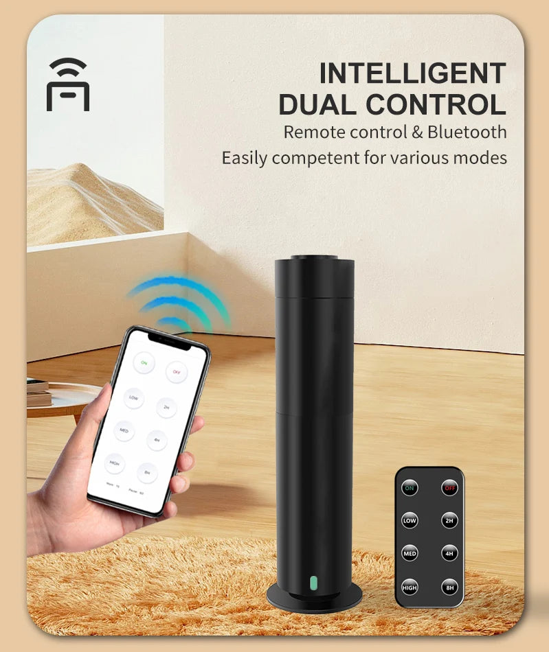 Black 120ml Bluetooth Tower Scent Diffuser with Remote Control