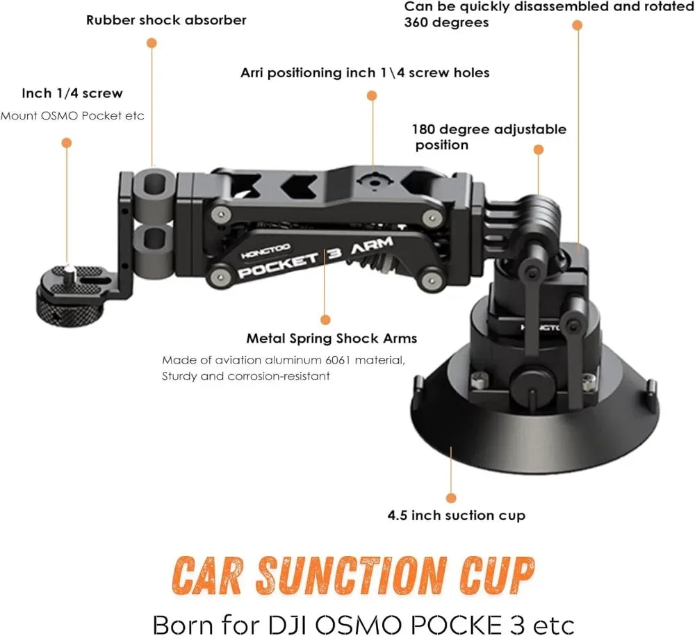 Pocket 3 Car Mount Support Arm Vibration Damper Kit