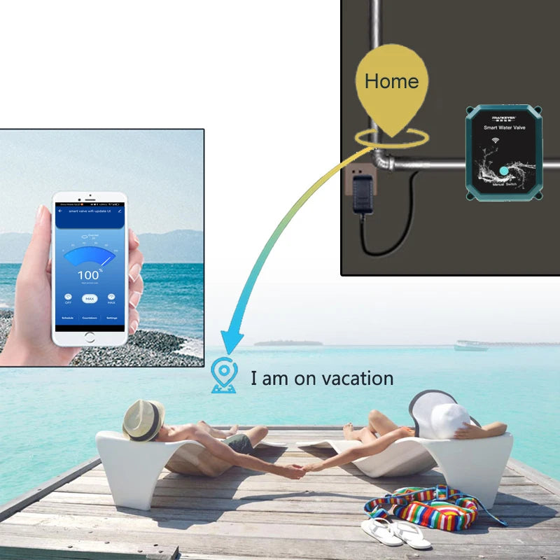 Zigbee Smart Water Valve DN20 Compatible with Alexa and Tuya