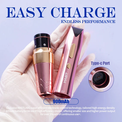 Pink Wireless Permanent Makeup Pen 1 Battery