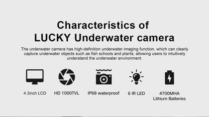 Waterproof Fishing Camera with 4.3 LCD Screen