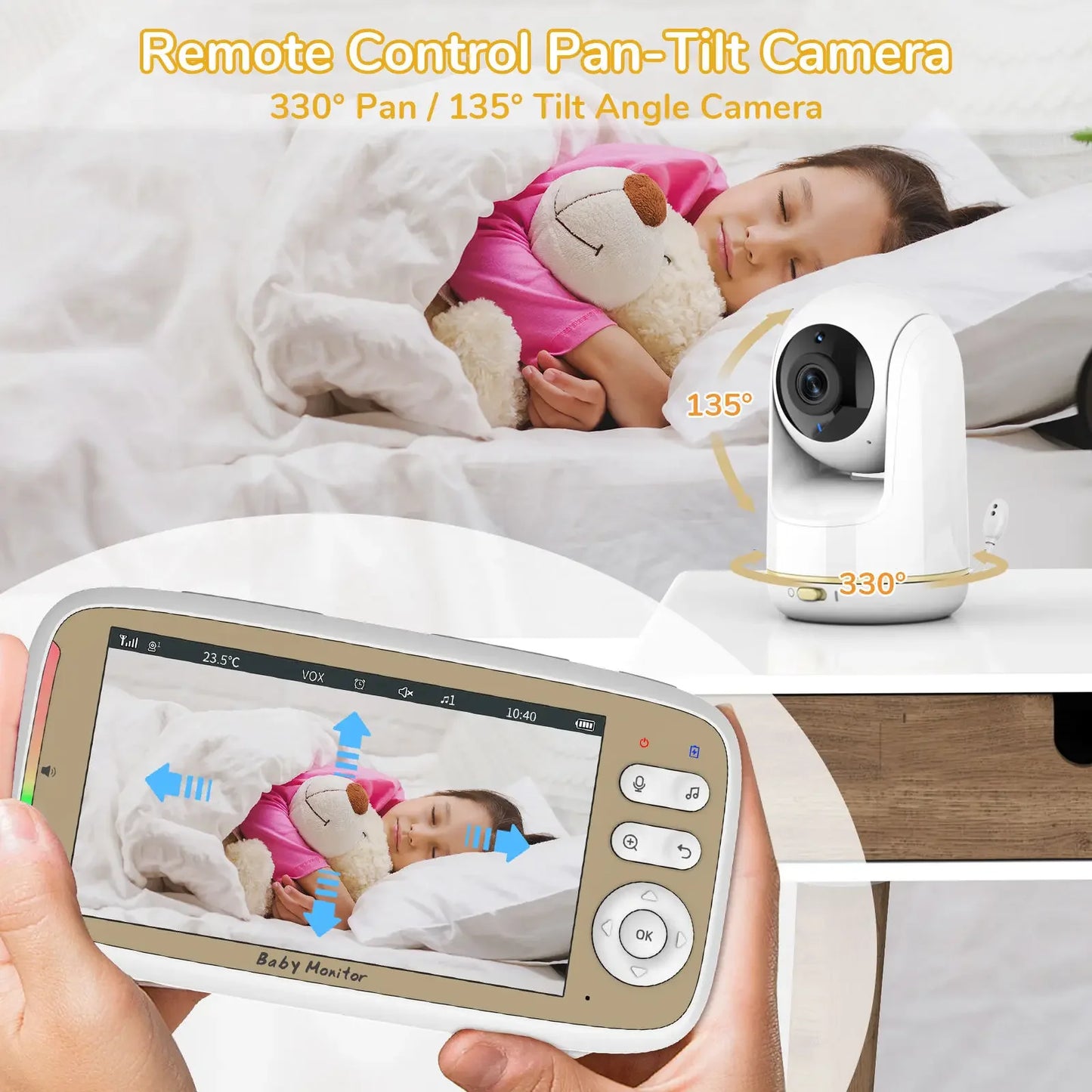 Wireless 720P Baby Monitor with Night Vision & WiFi