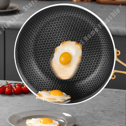 28cm 316 Stainless Steel Honeycomb Non-Stick Frying Pan