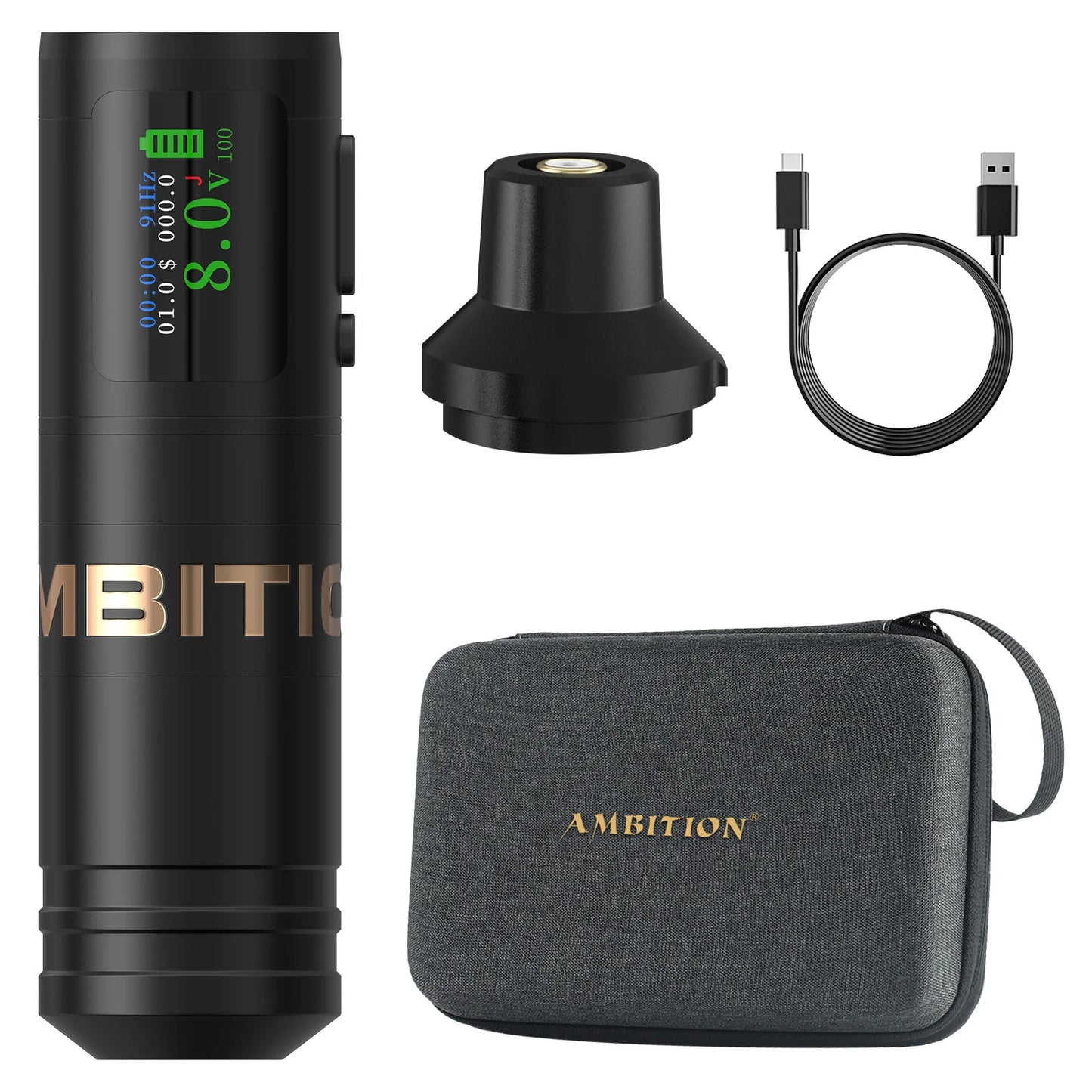 Wireless Tattoo Machine Pen 4.0mm Stroke Coreless Motor