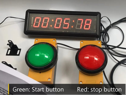 Sports Timer Stopwatch with 2 Large Buttons and LED Display