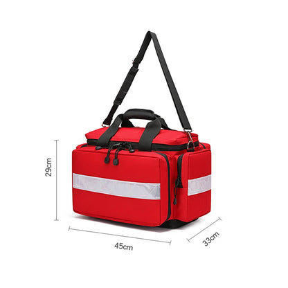 Grey Outdoor Emergency Medical Bag Multi Pocket Rescue Backpack