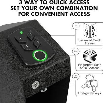 Quick Access Handgun Safe with Fingerprint and Key