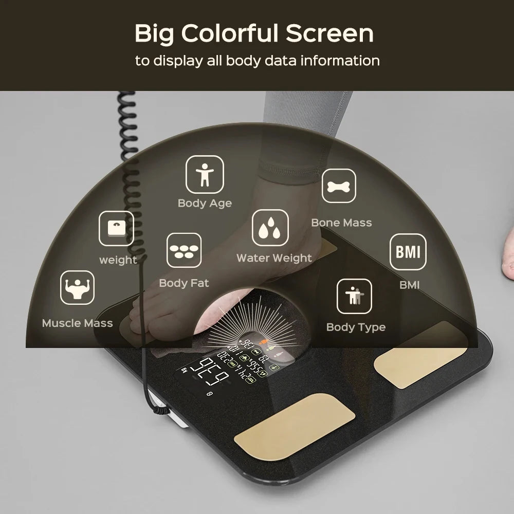 Smart Body Composition Scale with Bioimpedance and Fat Analysis