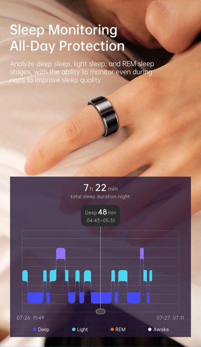 Ceramic Smart Ring Size 8 Waterproof Remote Control