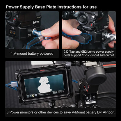 Continuous Power Supply Base Plate for Camera Stabilizers