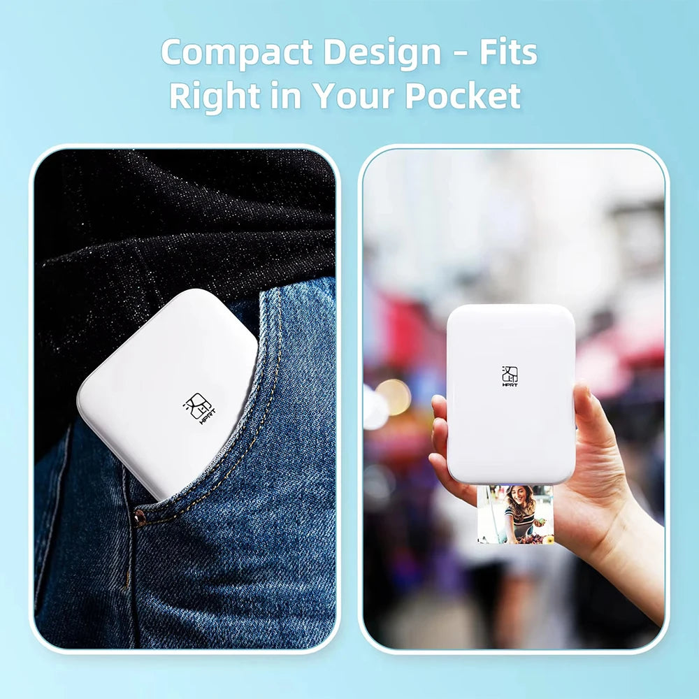 Portable Bluetooth Mini Photo Printer with 20 Sheets