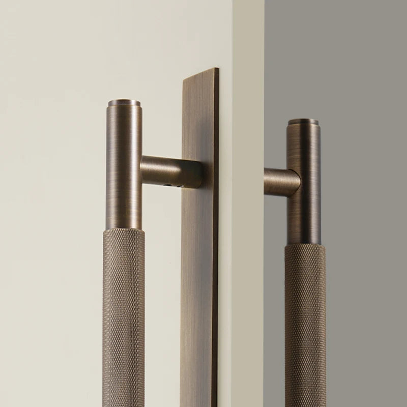3XL Black Brass Door Handle Modern Pull