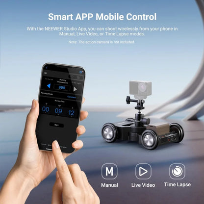 Portable Motorized Camera Slider Dolly for DSLR Smartphone