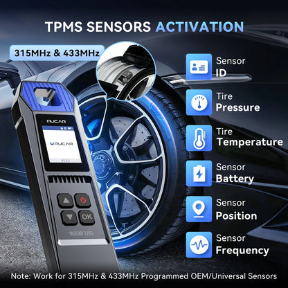 TPMS Sensor Activator & Programming Tool for Car Diagnostics