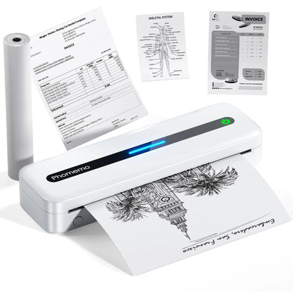 Wireless Inkless Thermal Printer for Phone and Laptop White