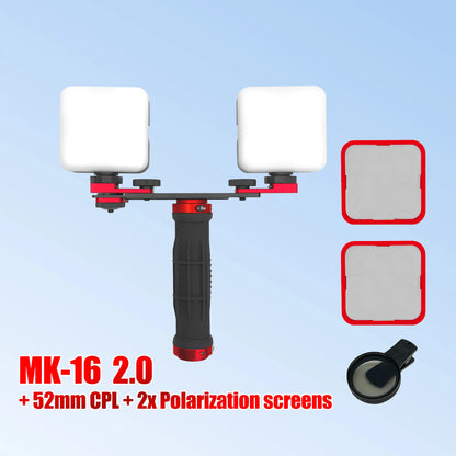 Mobile LED Light Polarizing Kit for Nail Macro Shots