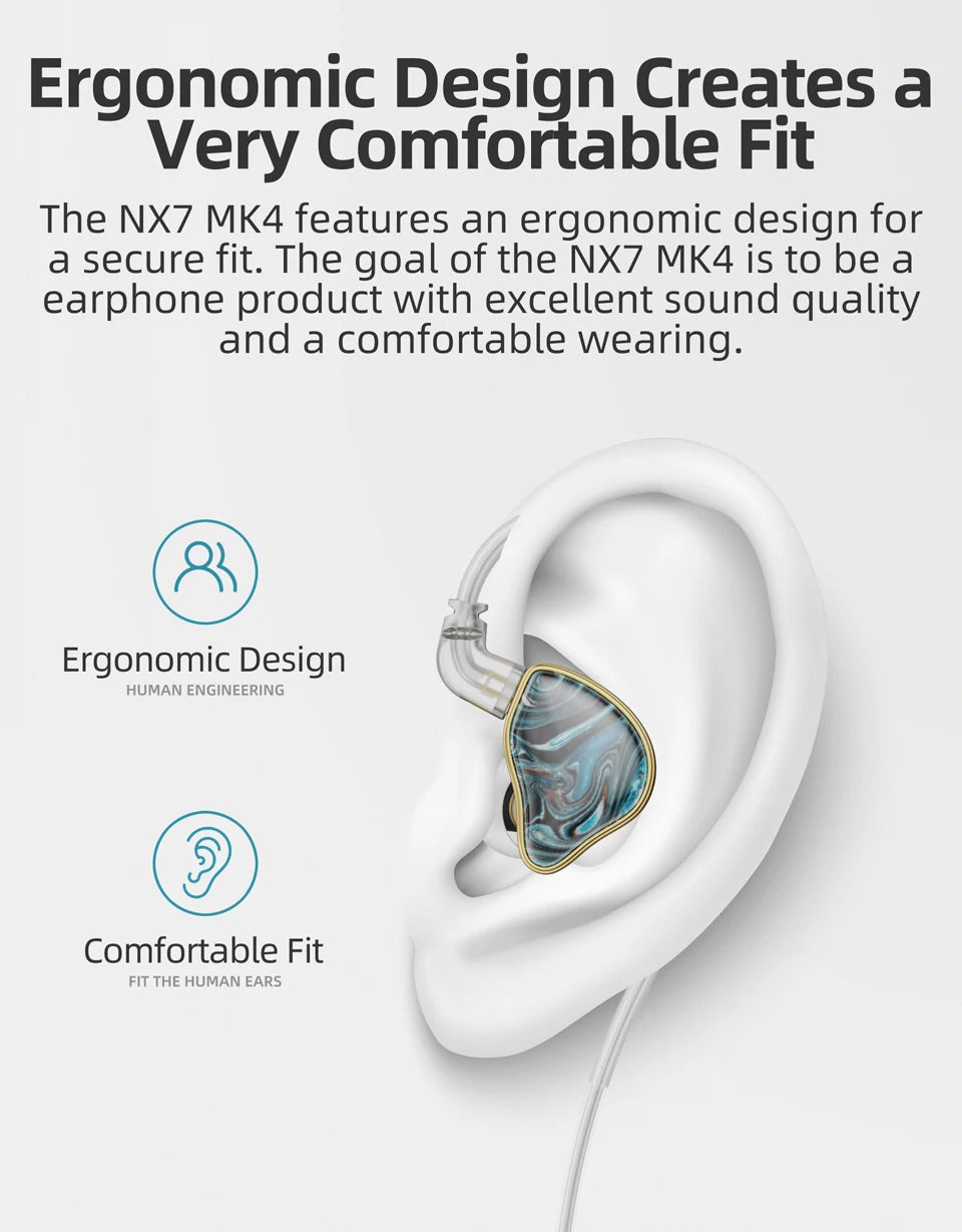 4.4mm HiFi Earphones with 7 Driver Hybrid Design