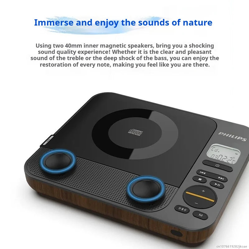 Retro Bluetooth CD Player with USB and TF Support