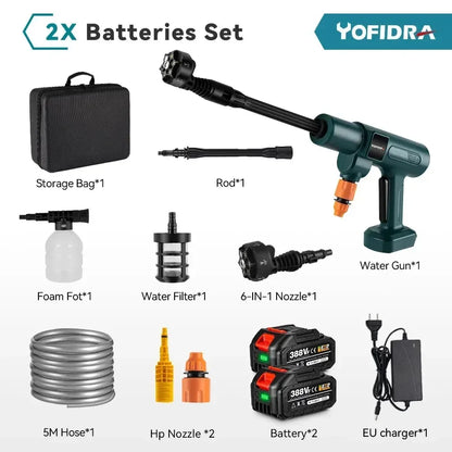 200Bar High Power Electric Pressure Washer 2-Battery Kit