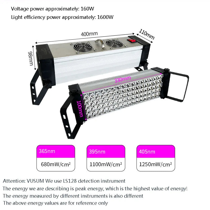 1600W Portable UV Glue Curing Lamp