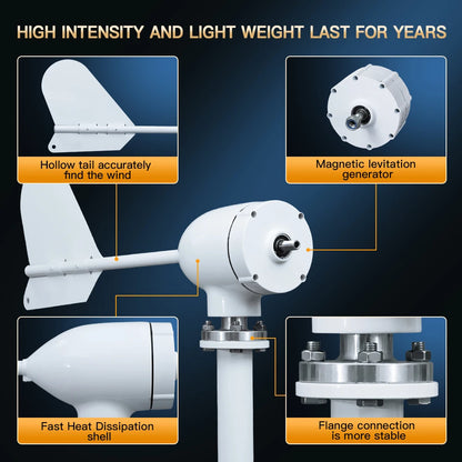 12V Battery System with Wind Turbine 4000W